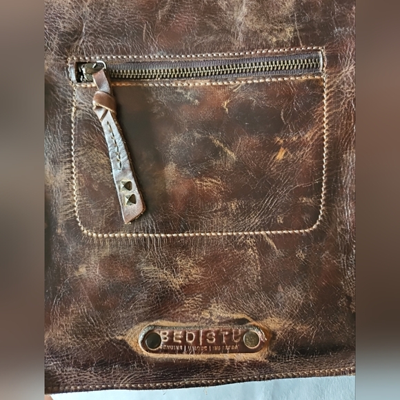 BED|STU RARE CROSSBODY LEATHER HANDBAG RUSTIC BROWN STUDDED SUMMERLAND LIKE NEW - Picture 5 of 16